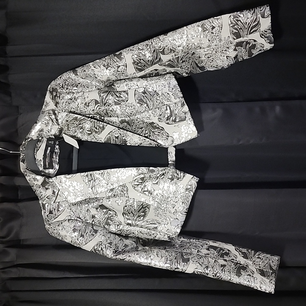 Single breasted metallic blazer